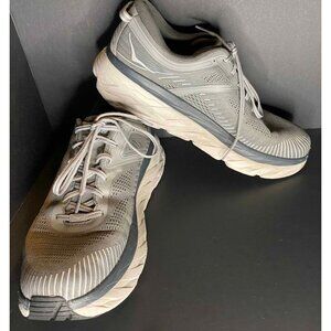 Hoka One One Bondi 7 Mens 12.5 Gray  Running Athletic Shoes 1110518